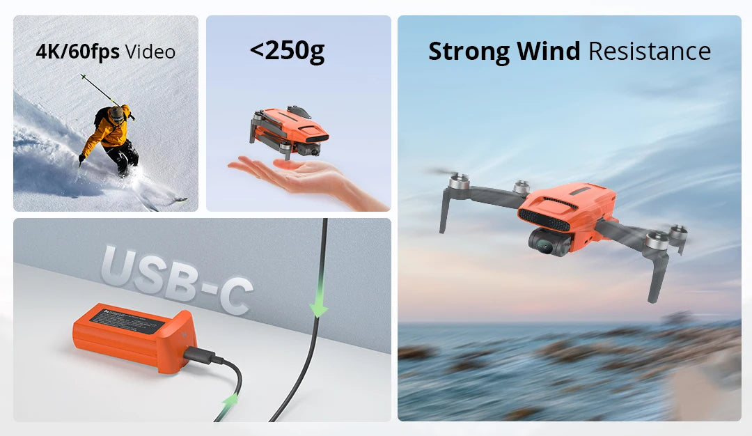 FIMI MINI 3 Drone 4K 60fps Camera with Sensor 48MP | 245g Lightweight No Registration | 9km Range | Night Video AI