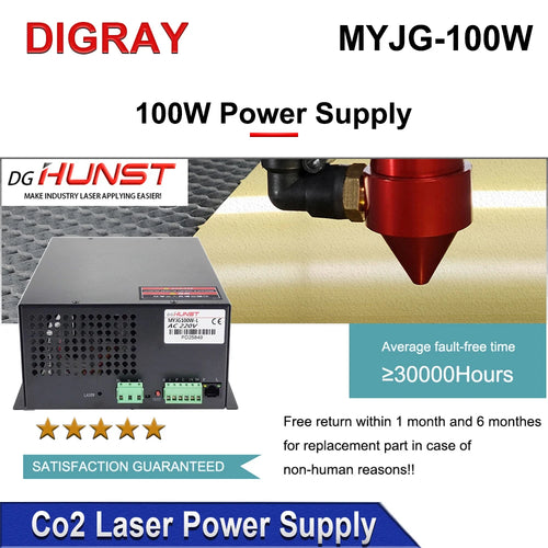 DIGRAY 100W Co2 Laser Power Supply MYJG-100W for 80W 100W Laser Cutting and Engraving Machine