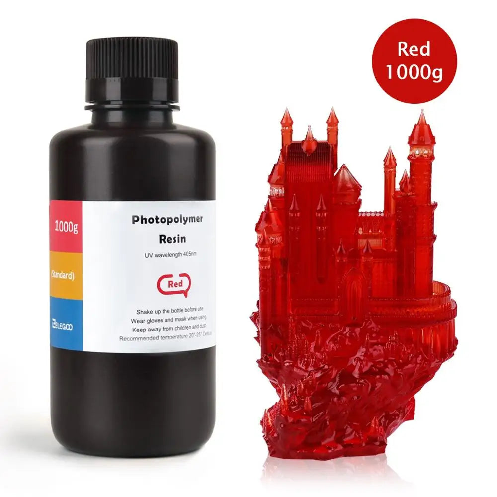 ELEGOO ABS-Like 3D Printer Resin LCD UV-Curing Resin 405nm ABS-Like Standard Photopolymer Resin for LCD 3D Printing 1000g