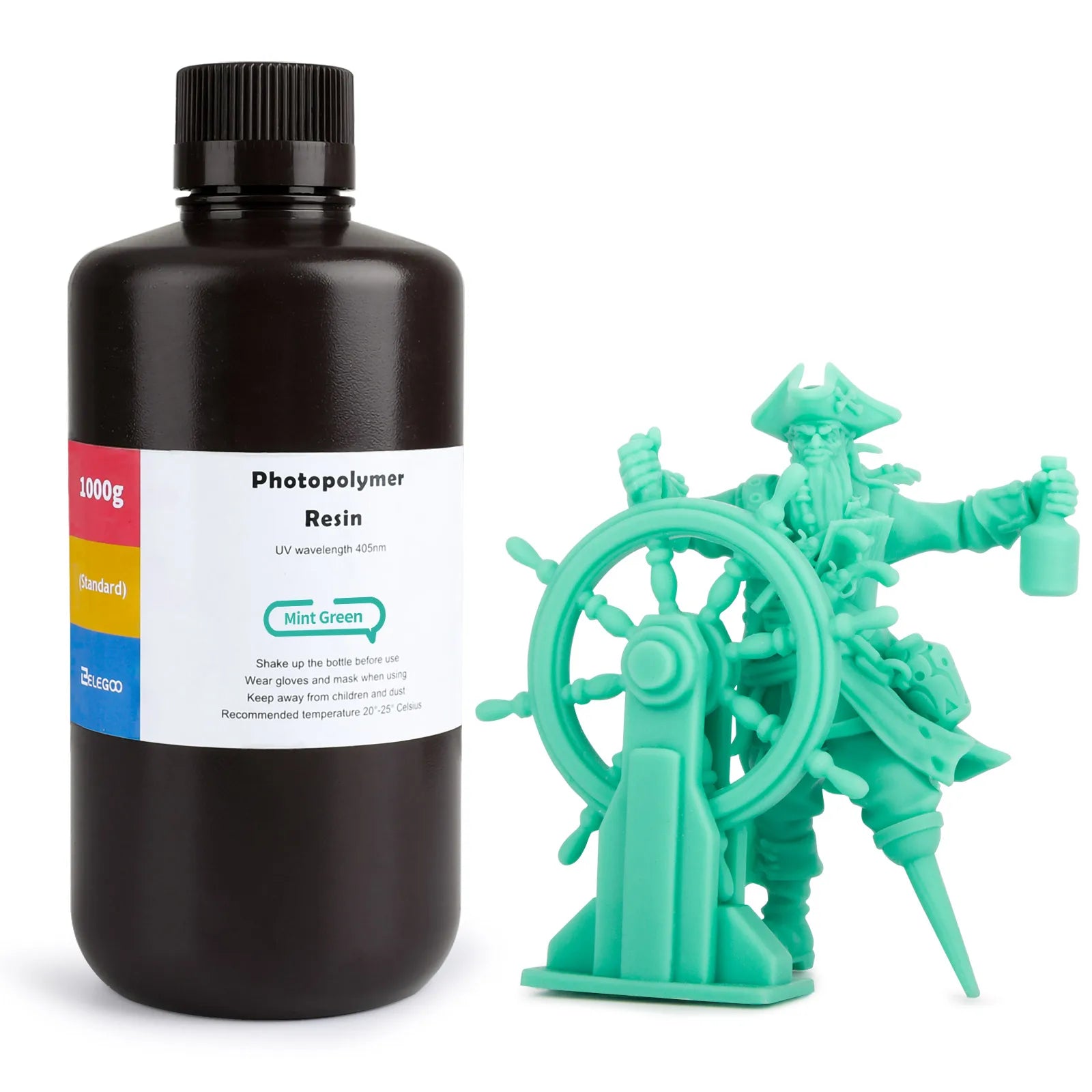 ELEGOO ABS-Like 3D Printer Resin LCD UV-Curing Resin 405nm ABS-Like Standard Photopolymer Resin for LCD 3D Printing 1000g