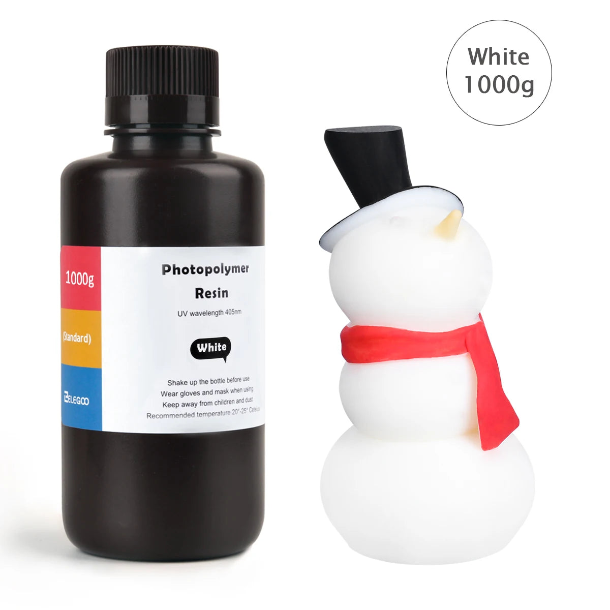 ELEGOO ABS-Like 3D Printer Resin LCD UV-Curing Resin 405nm ABS-Like Standard Photopolymer Resin for LCD 3D Printing 1000g