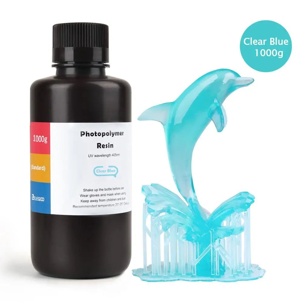 ELEGOO ABS-Like 3D Printer Resin LCD UV-Curing Resin 405nm ABS-Like Standard Photopolymer Resin for LCD 3D Printing 1000g