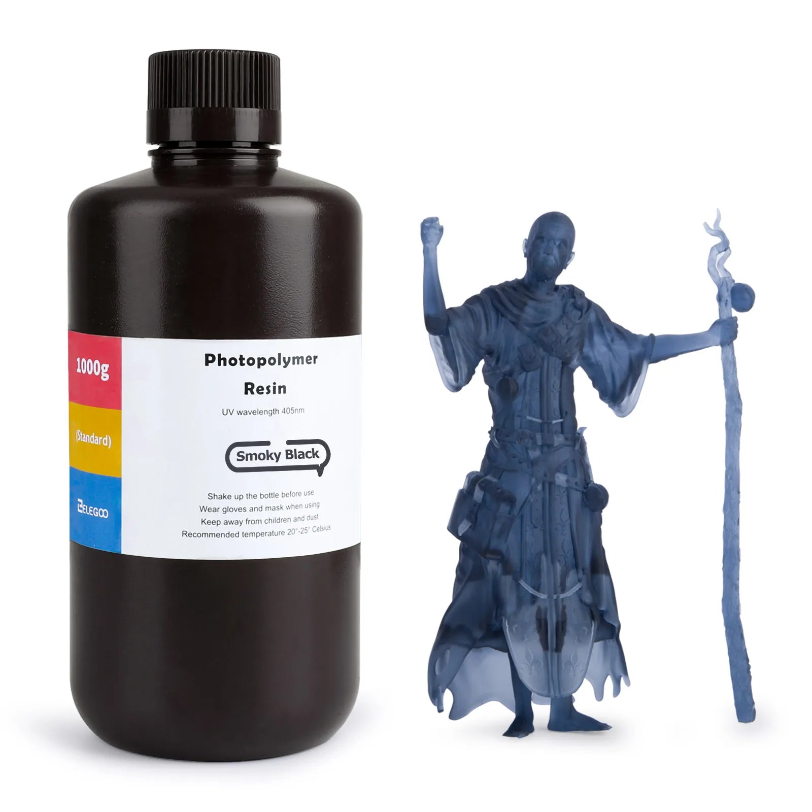 ELEGOO ABS-Like 3D Printer Resin LCD UV-Curing Resin 405nm ABS-Like Standard Photopolymer Resin for LCD 3D Printing 1000g