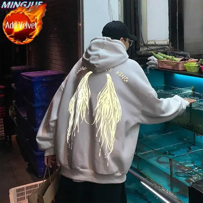 Men's Streetwear Hoodie - Graphic Print Hooded Sweatshirt
