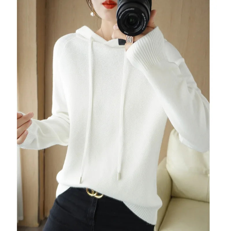 Women's Hooded Sweatshirt - Spring Autumn Casual Hoodie Pullover