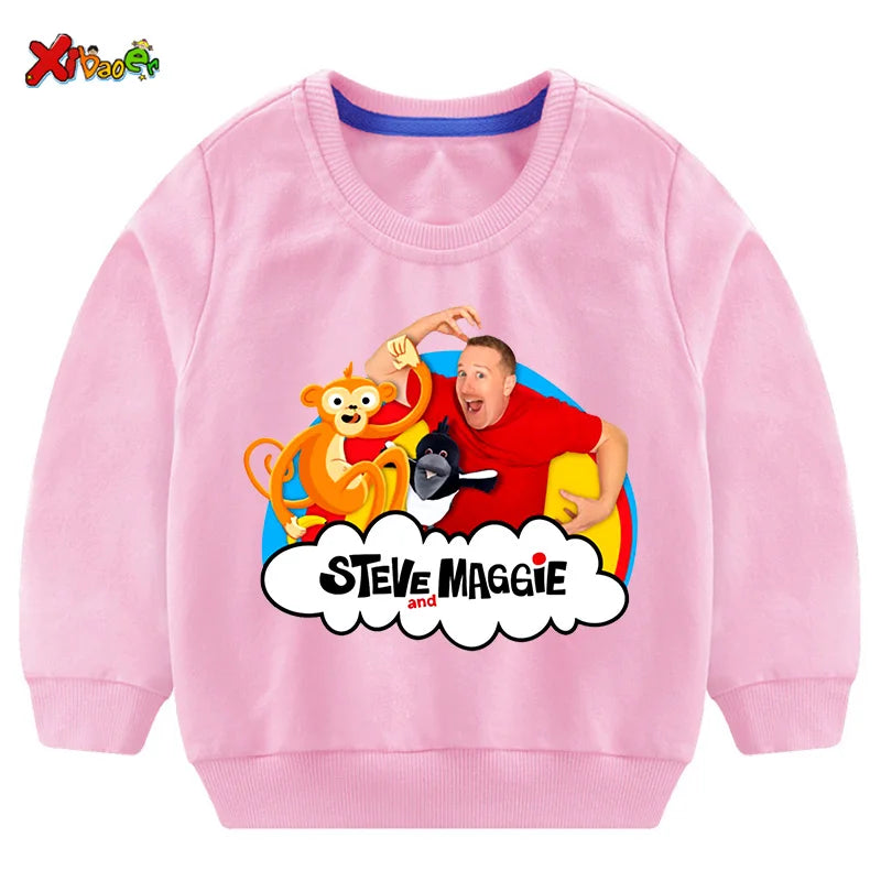 Kids Steve Maggie Sweatshirt - Boys Girls Casual Hoodie Pullover