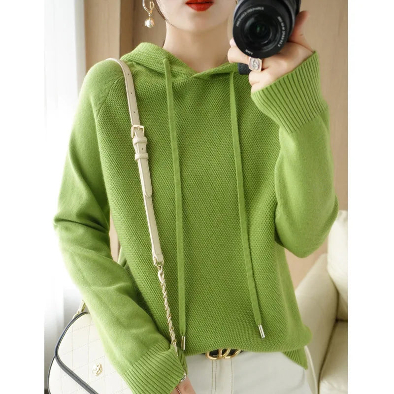 Women's Hooded Sweatshirt - Spring Autumn Casual Hoodie Pullover
