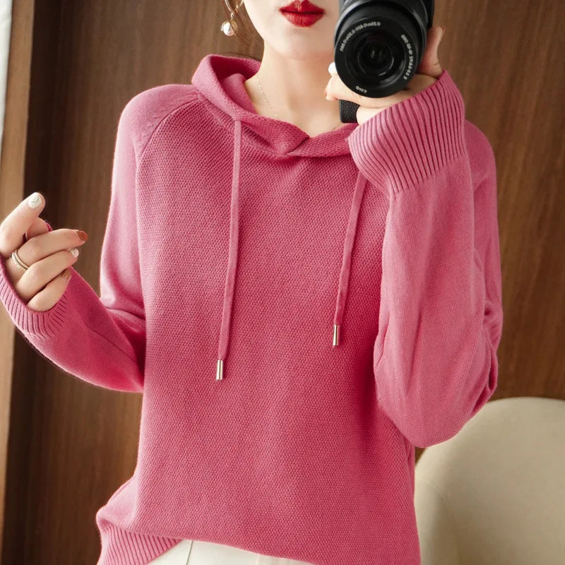 Women's Hooded Sweatshirt - Spring Autumn Casual Hoodie Pullover