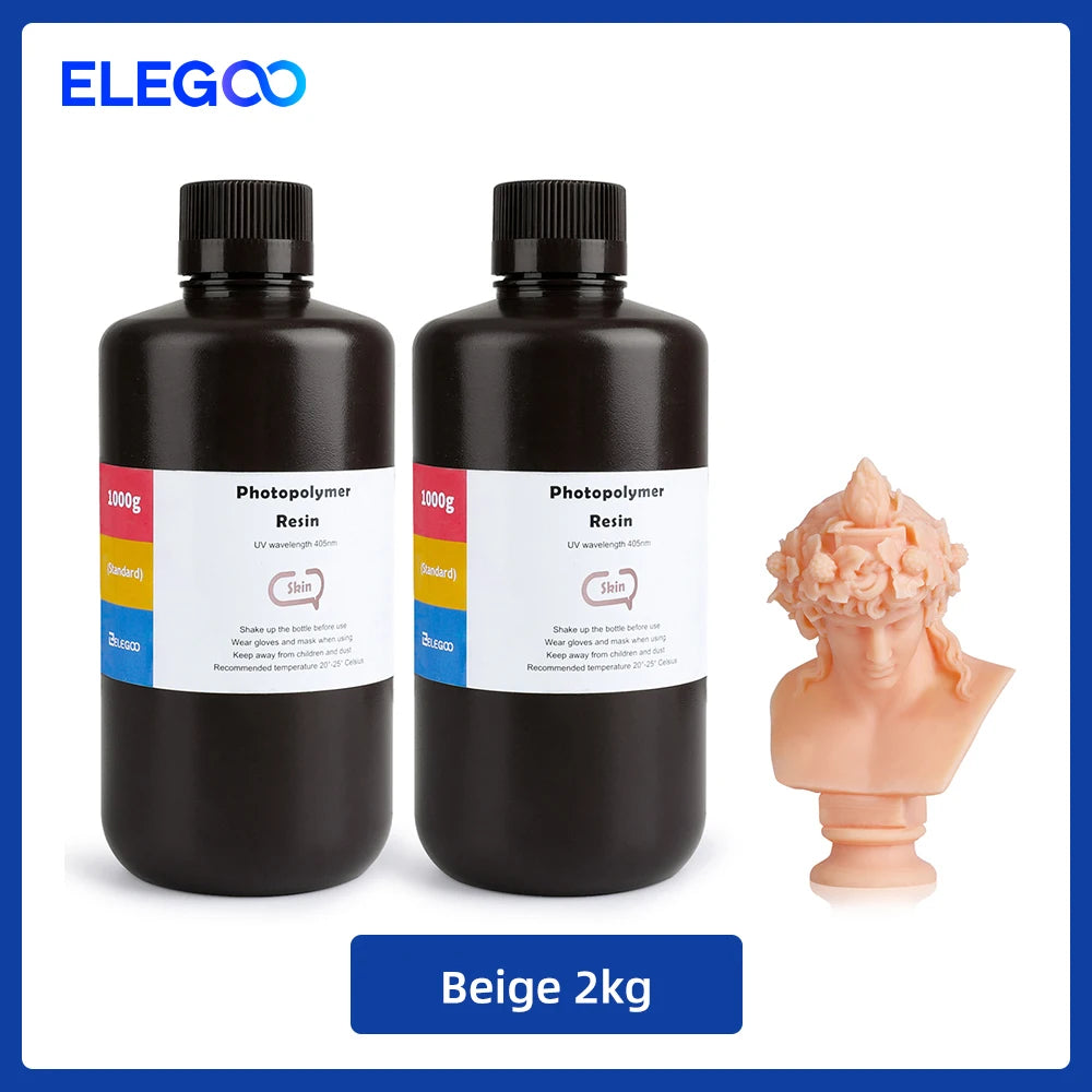 ELEGOO ABS-Like 3D Printer Resin LCD UV-Curing Resin 405nm ABS-Like Standard Photopolymer Resin for LCD 3D Printing 1000g