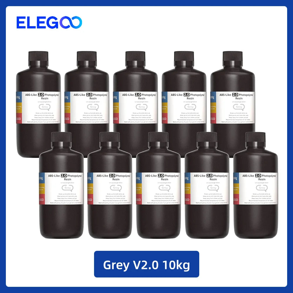 ELEGOO ABS-Like 3D Printer Resin LCD UV-Curing Resin 405nm ABS-Like Standard Photopolymer Resin for LCD 3D Printing 1000g