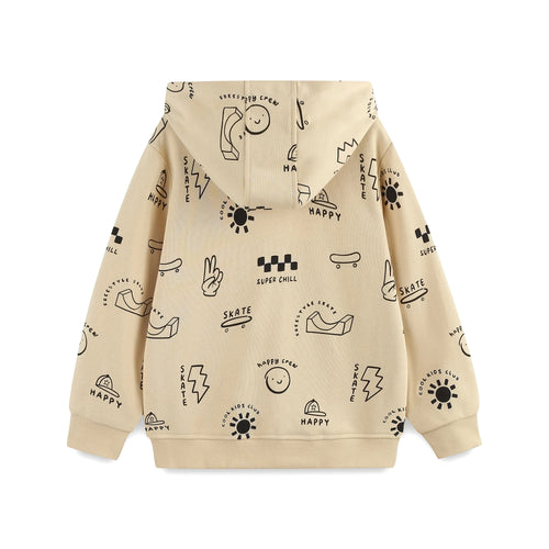 Boys' Hooded Sweatshirt for Autumn & Winter, Skin-Friendly & Durable, Suitable for Home & Outdoor Play