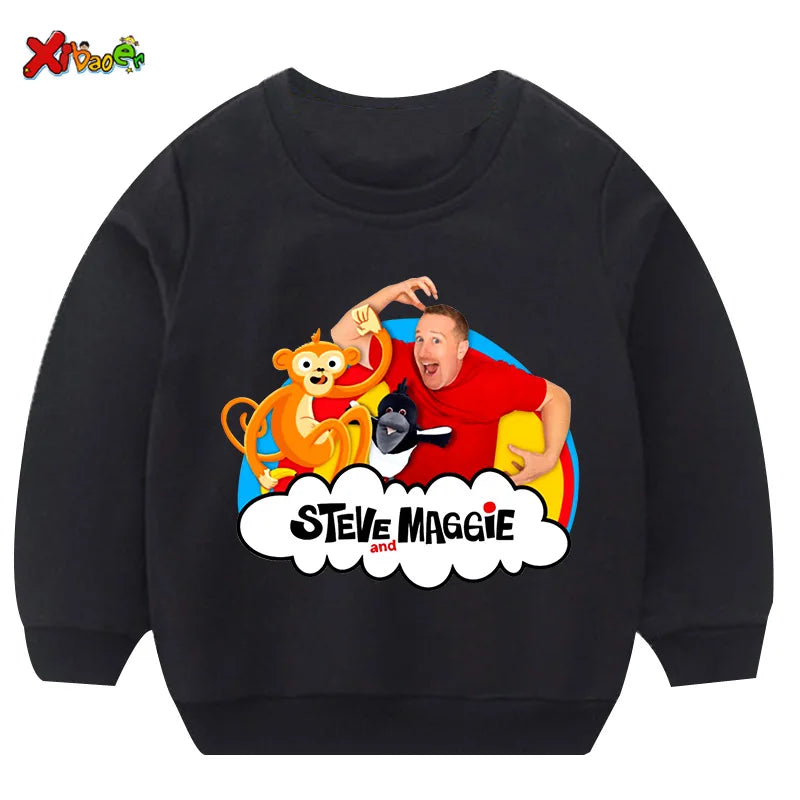 Kids Steve Maggie Sweatshirt - Boys Girls Casual Hoodie Pullover