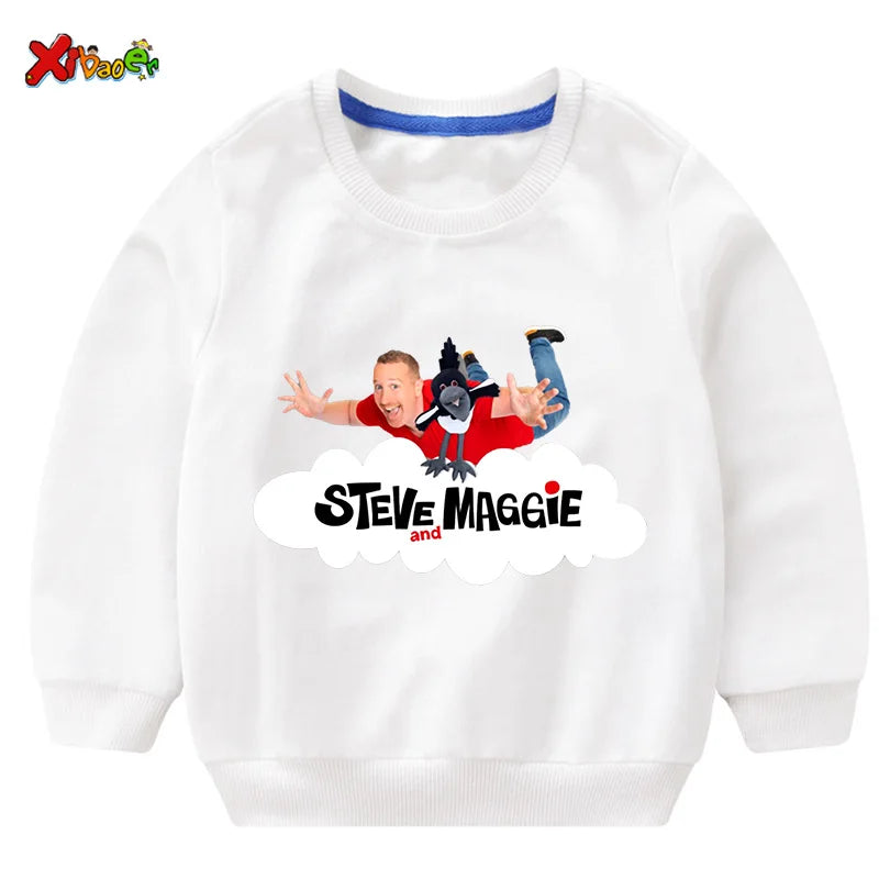 Kids Steve Maggie Sweatshirt - Boys Girls Casual Hoodie Pullover