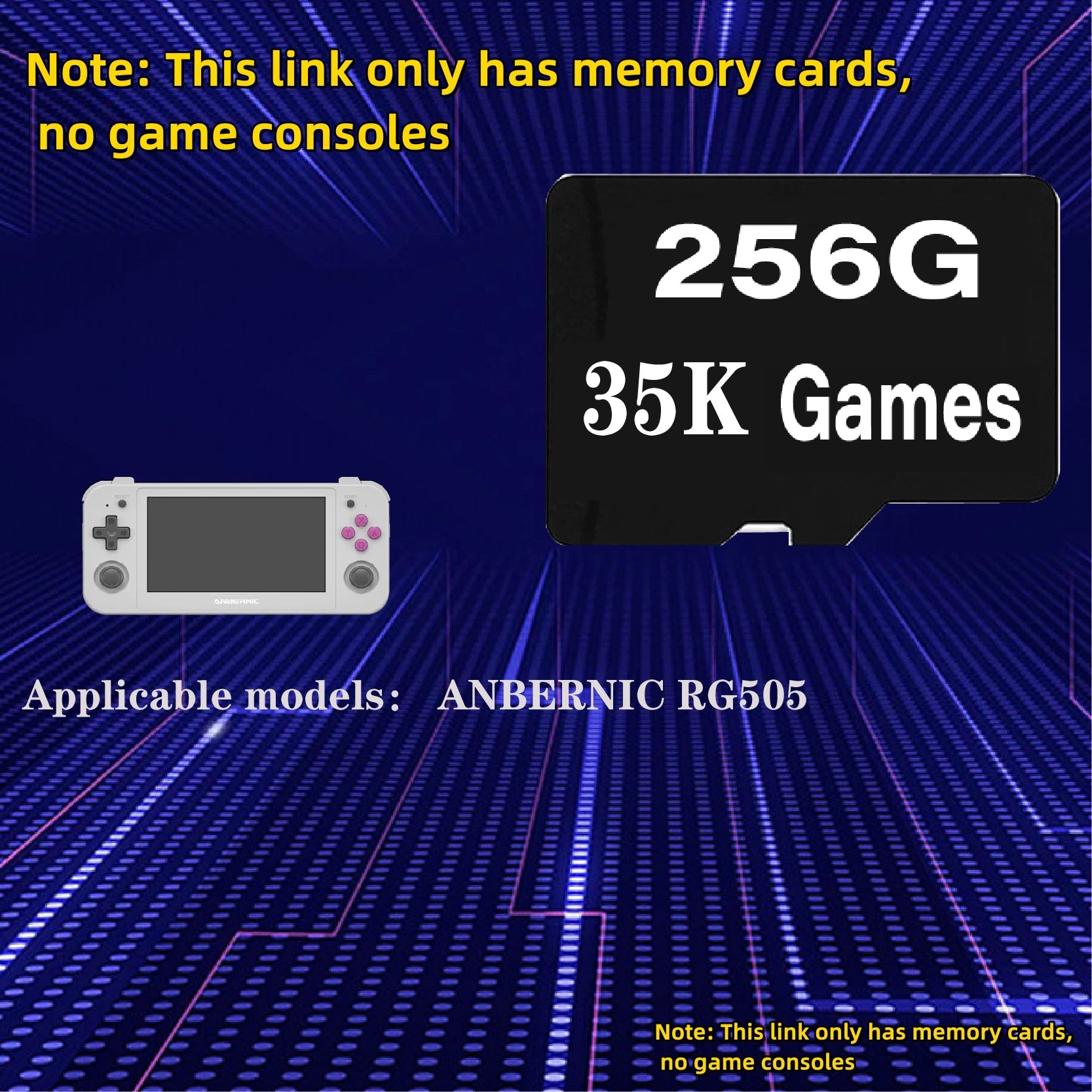 TF Card For RG505 ANBERNIC Memory Cards 64G 128G 256G 512G Memory Cards Games 70000 Games  PS 450 GAMES Retro Handheld Console