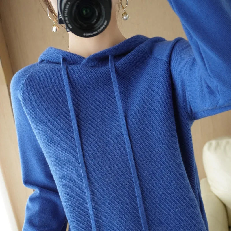 Women's Hooded Sweatshirt - Spring Autumn Casual Hoodie Pullover
