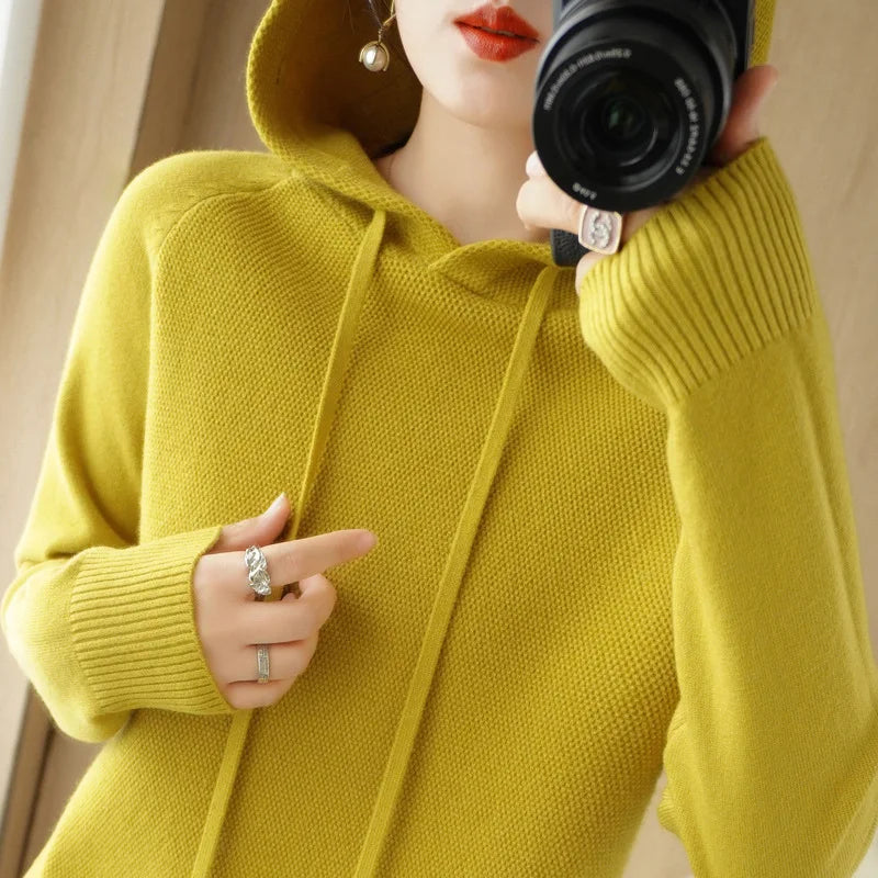 Women's Hooded Sweatshirt - Spring Autumn Casual Hoodie Pullover