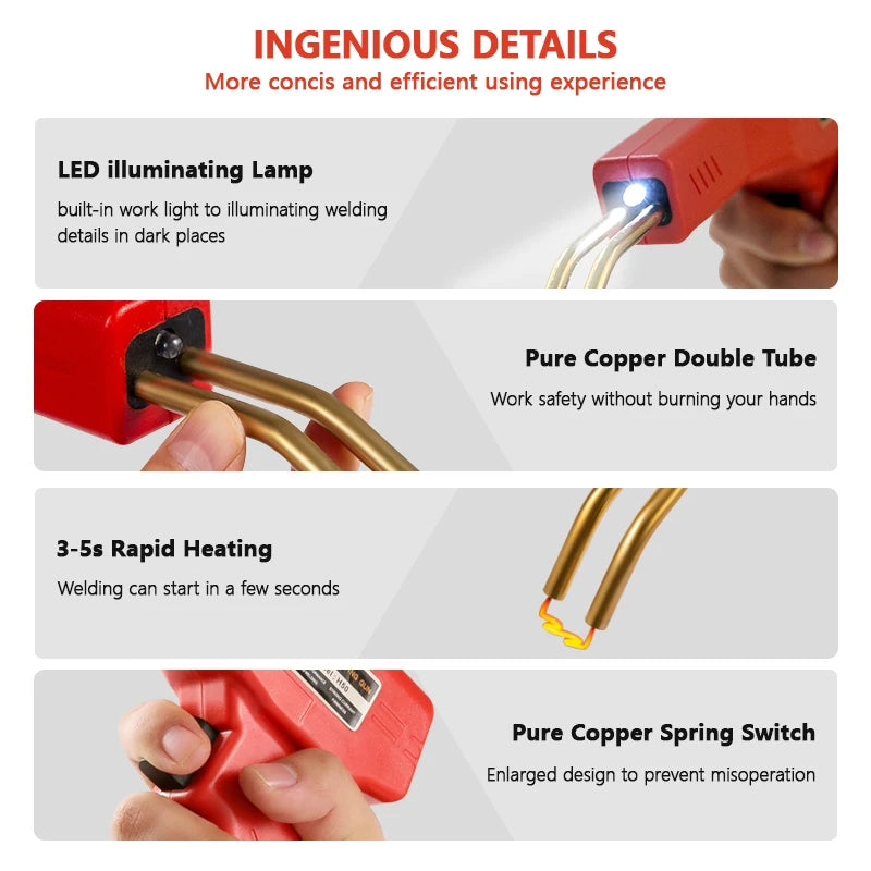 Plastic Welder Welding Machine Car Bumper Soldering Gun 4 Types Staples for Bumper/Kayak/Plastic Product Repairs