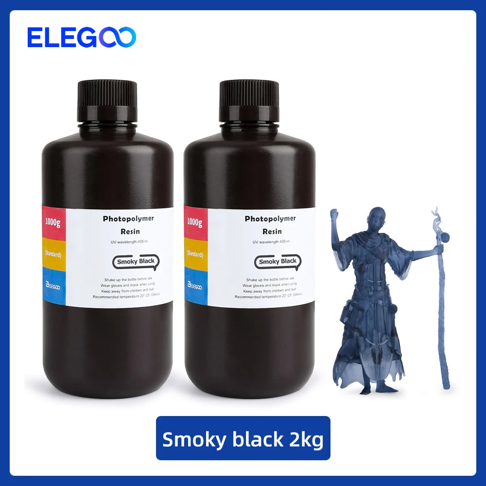 ELEGOO ABS-Like 3D Printer Resin LCD UV-Curing Resin 405nm ABS-Like Standard Photopolymer Resin for LCD 3D Printing 1000g