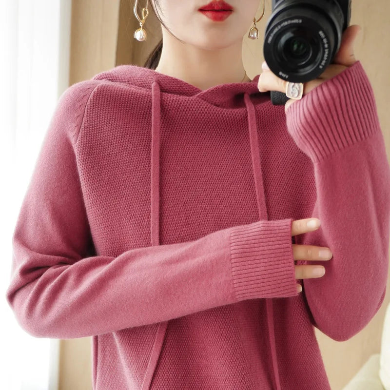 Women's Hooded Sweatshirt - Spring Autumn Casual Hoodie Pullover