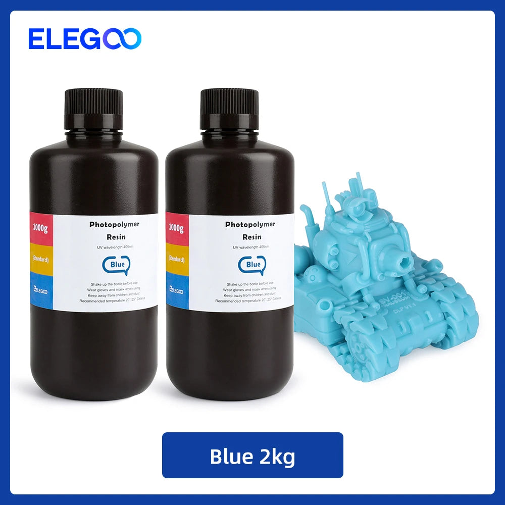 ELEGOO ABS-Like 3D Printer Resin LCD UV-Curing Resin 405nm ABS-Like Standard Photopolymer Resin for LCD 3D Printing 1000g