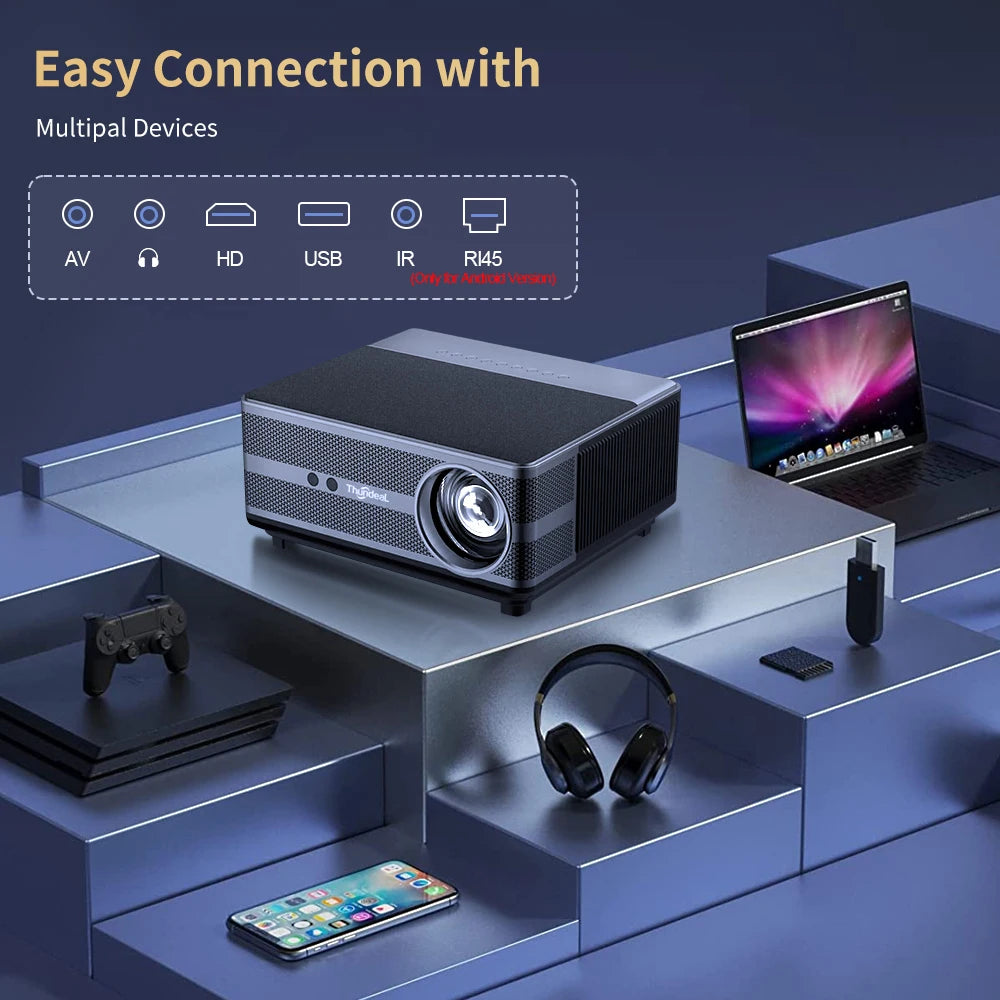 ThundeaL Full HD 1080P Projector TD98W for 2K 4K Video Audio WiFi Android Home Theater TD98 Cinema Beam Projector PK DLP Beamer