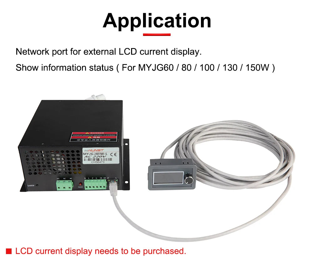 DIGRAY 100W Co2 Laser Power Supply MYJG-100W for 80W 100W Laser Cutting and Engraving Machine