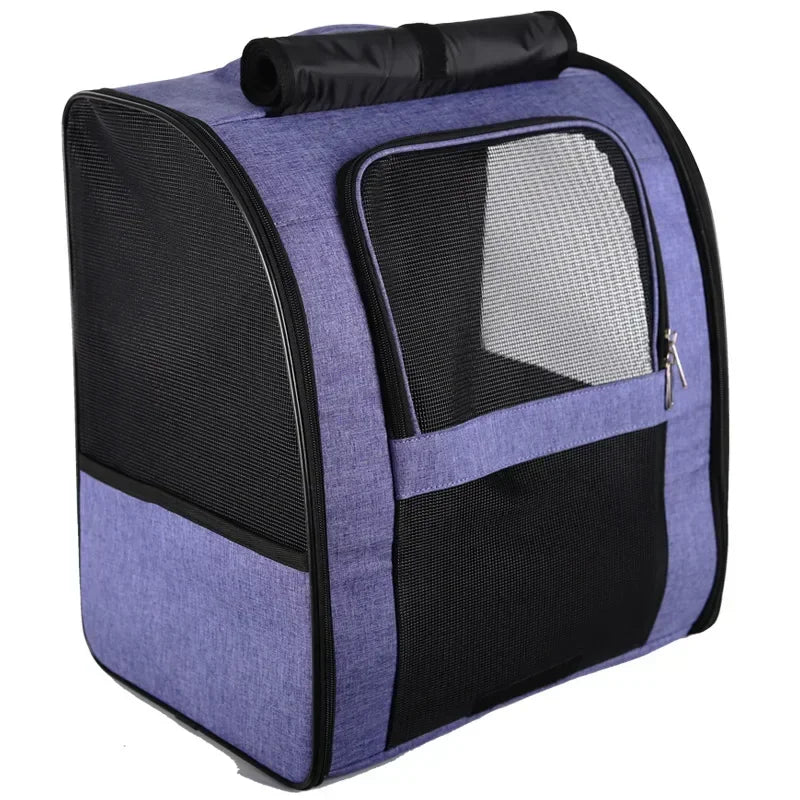 Pet Cat Backpacks Breathable Outdoor Cat Carrier Shoulder Bag for Small Dogs Cats Portable Travel Folding Backpack Pet Supplies
