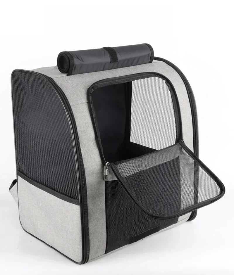 Pet Cat Backpacks Breathable Outdoor Cat Carrier Shoulder Bag for Small Dogs Cats Portable Travel Folding Backpack Pet Supplies