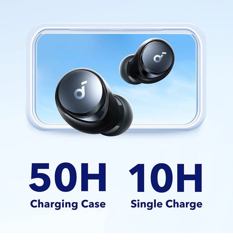 Soundcore by Anker Space A40 Earphones Adaptive Active Noise Cancelling Wireless Earbuds Wireless Bluetooth Headphones