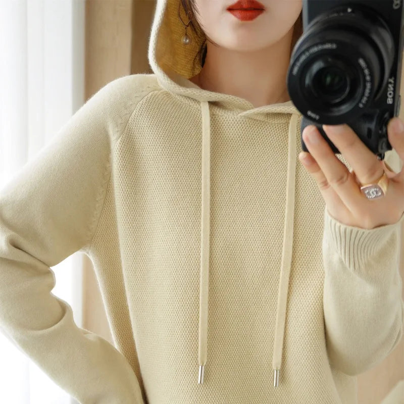 Women's Hooded Sweatshirt - Spring Autumn Casual Hoodie Pullover