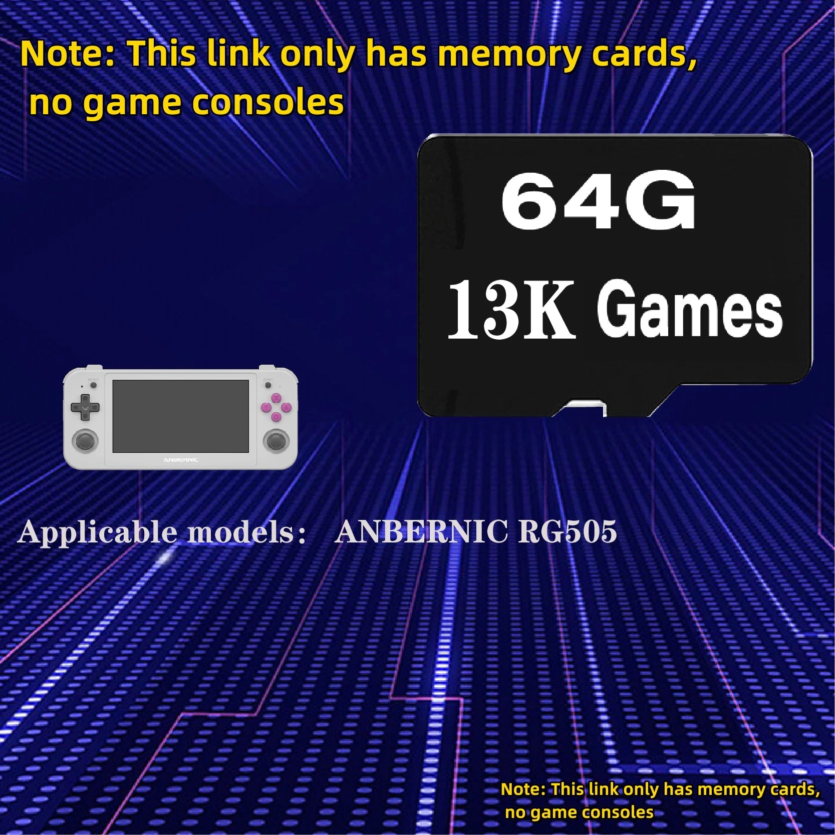 TF Card For RG505 ANBERNIC Memory Cards 64G 128G 256G 512G Memory Cards Games 70000 Games  PS 450 GAMES Retro Handheld Console