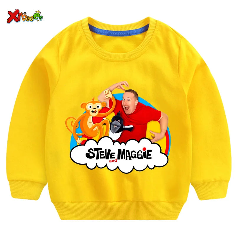 Kids Steve Maggie Sweatshirt - Boys Girls Casual Hoodie Pullover