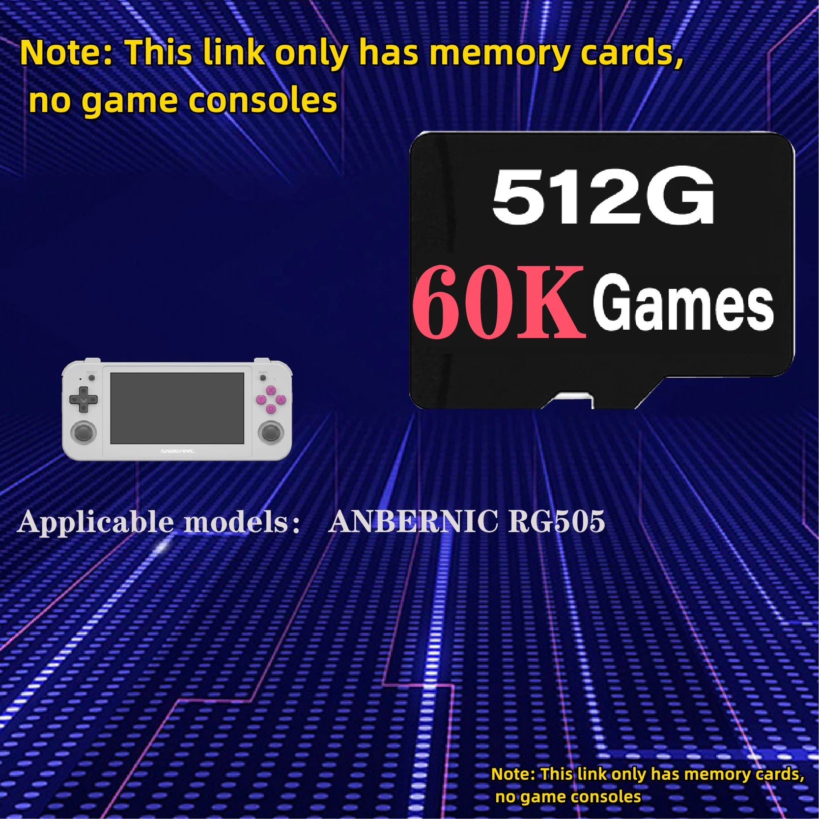 TF Card For RG505 ANBERNIC Memory Cards 64G 128G 256G 512G Memory Cards Games 70000 Games  PS 450 GAMES Retro Handheld Console