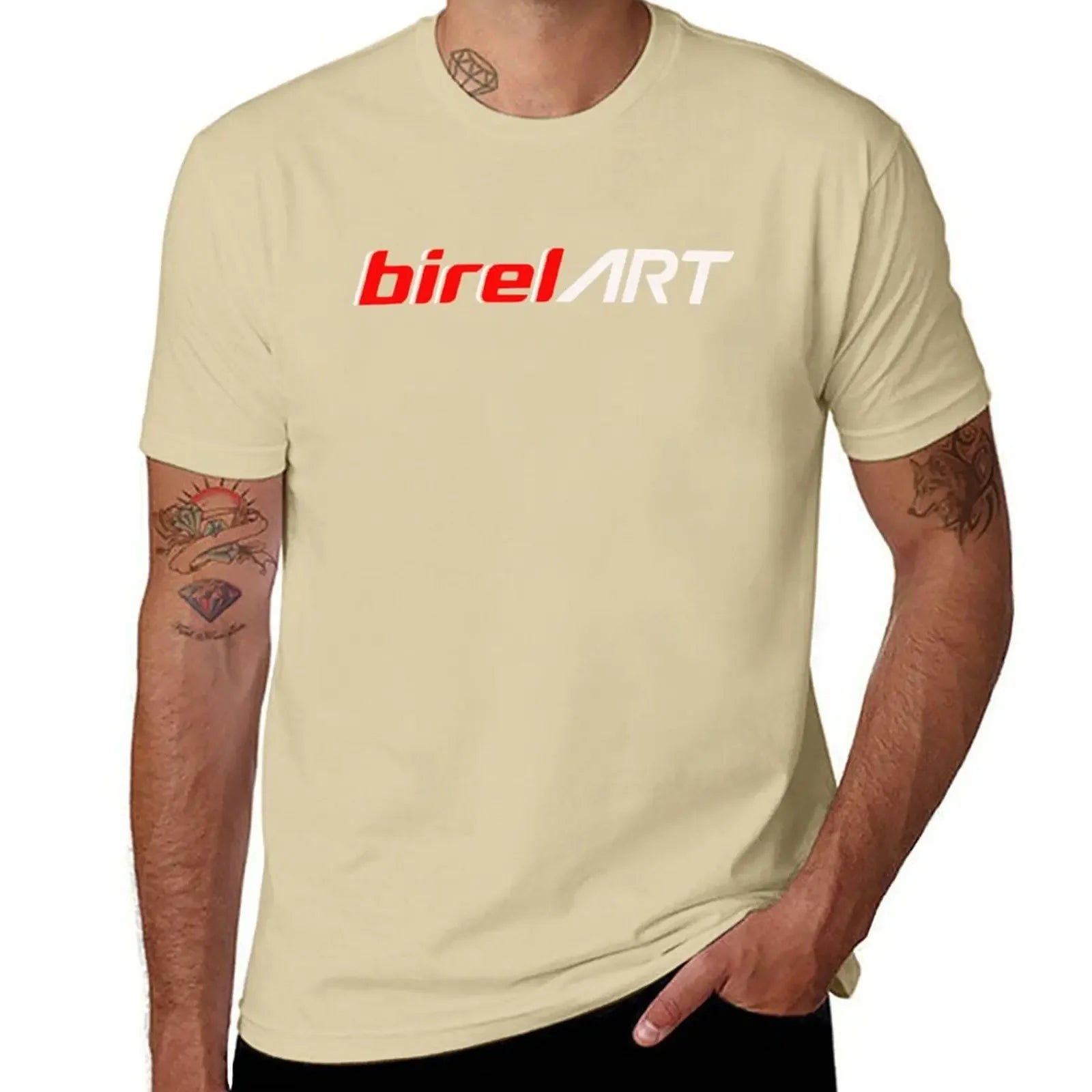 sweat shirts man clothes funny t shirts plus size tops t shirt for men New BIREL ART T-Shirt  Round Collar harajuku Crewneck2024