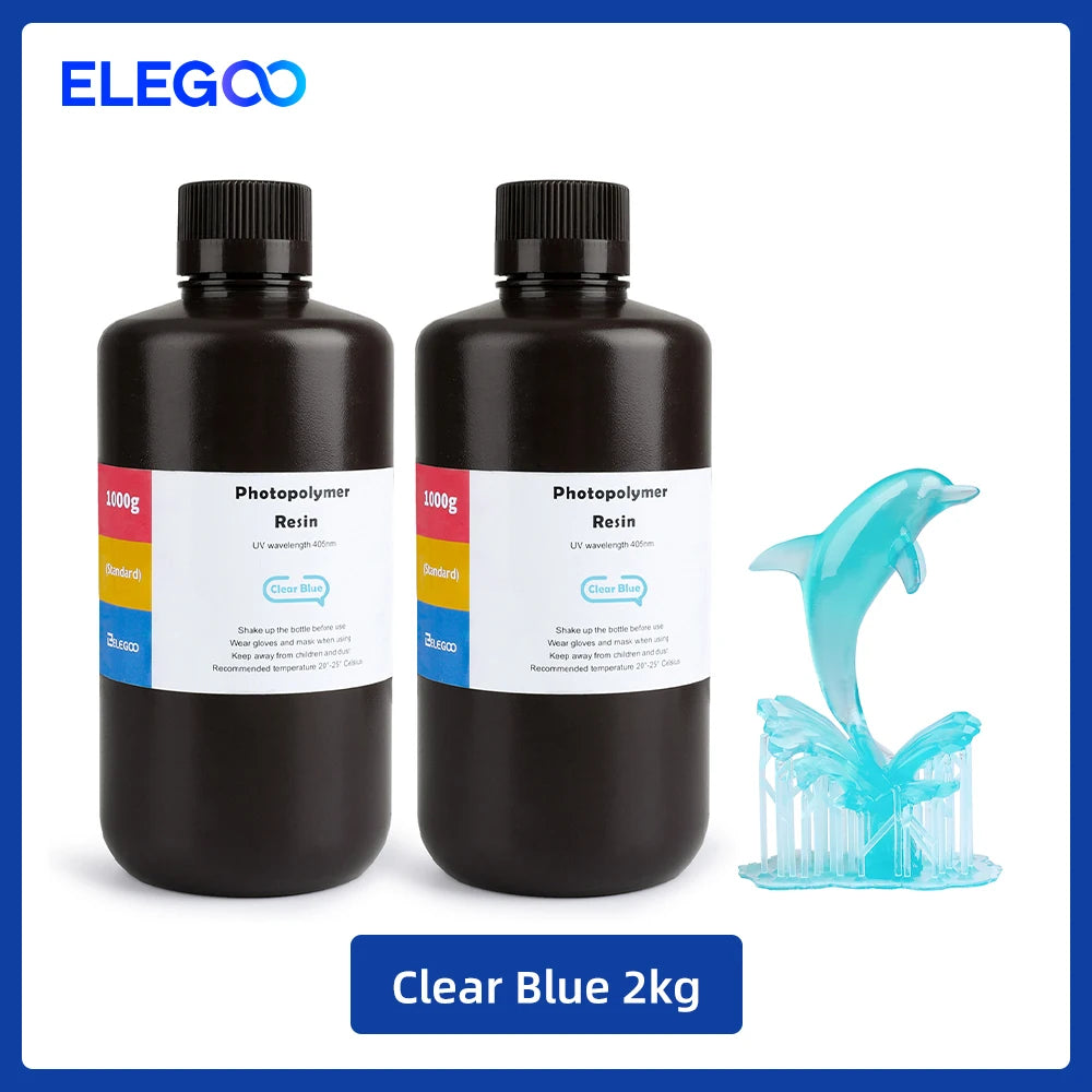 ELEGOO ABS-Like 3D Printer Resin LCD UV-Curing Resin 405nm ABS-Like Standard Photopolymer Resin for LCD 3D Printing 1000g