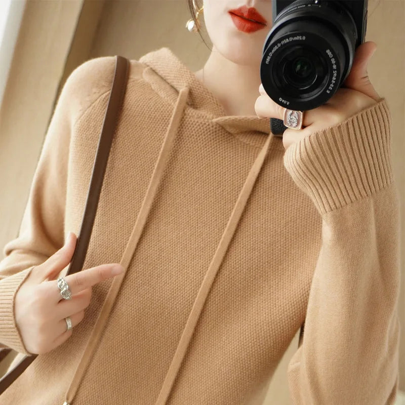 Women's Hooded Sweatshirt - Spring Autumn Casual Hoodie Pullover