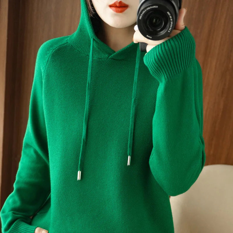 Women's Hooded Sweatshirt - Spring Autumn Casual Hoodie Pullover