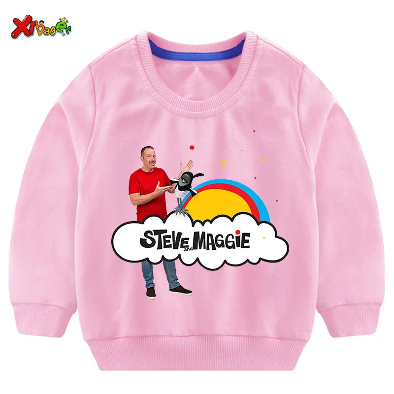 Kids Steve Maggie Sweatshirt - Boys Girls Casual Hoodie Pullover