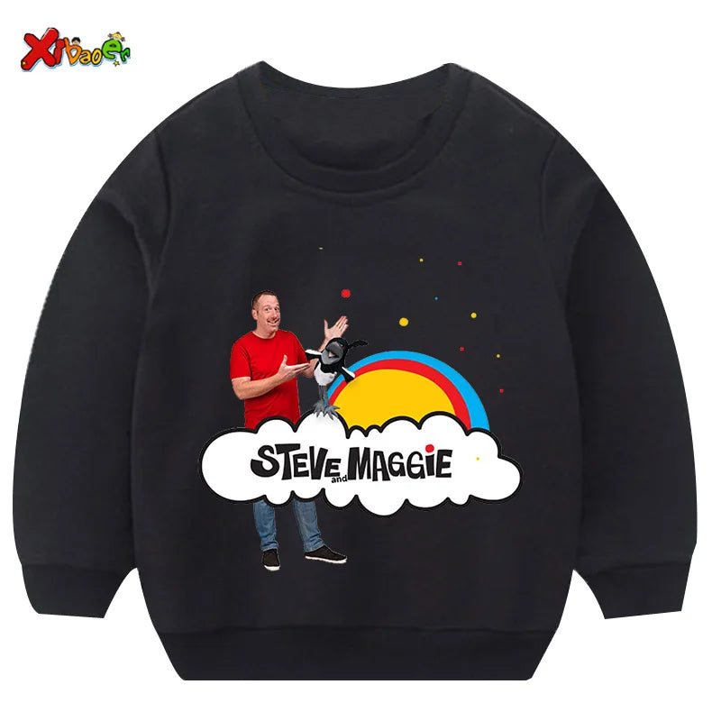 Kids Steve Maggie Sweatshirt - Boys Girls Casual Hoodie Pullover