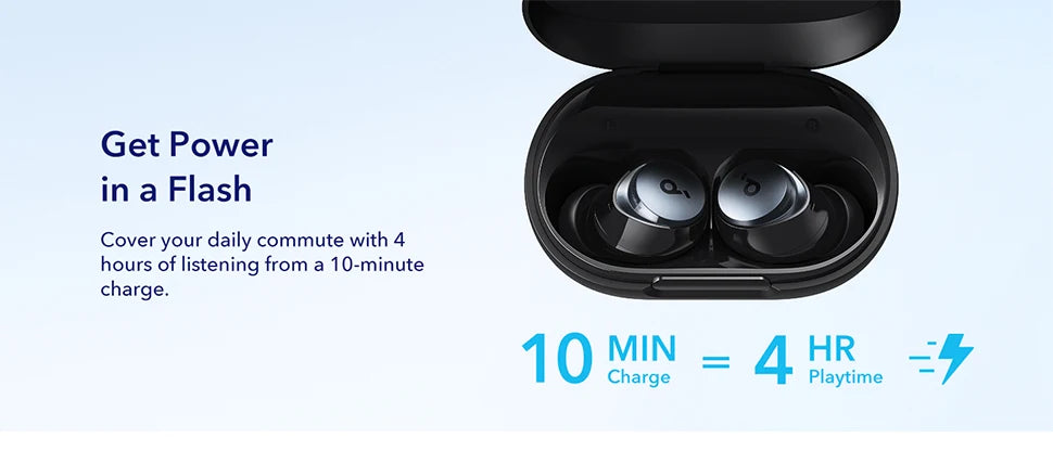 Soundcore by Anker Space A40 Earphones Adaptive Active Noise Cancelling Wireless Earbuds Wireless Bluetooth Headphones