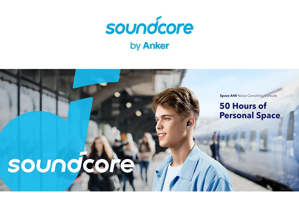 Soundcore by Anker Space A40 Earphones Adaptive Active Noise Cancelling Wireless Earbuds Wireless Bluetooth Headphones