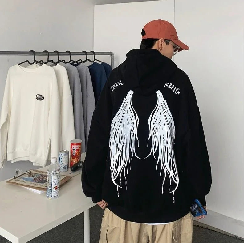 Men's Streetwear Hoodie - Graphic Print Hooded Sweatshirt