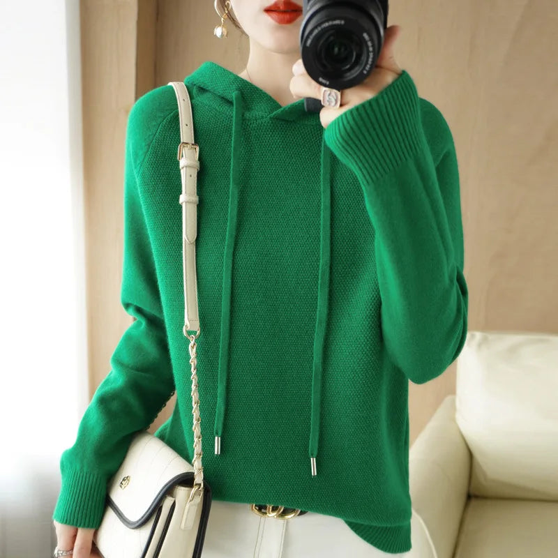 Women's Hooded Sweatshirt - Spring Autumn Casual Hoodie Pullover
