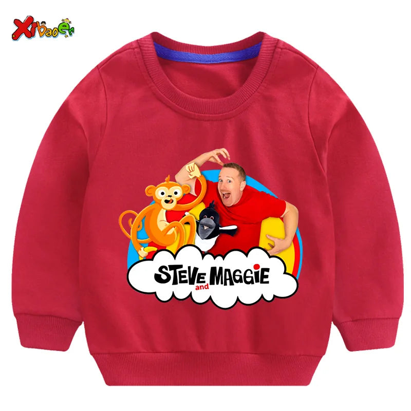 Kids Steve Maggie Sweatshirt - Boys Girls Casual Hoodie Pullover