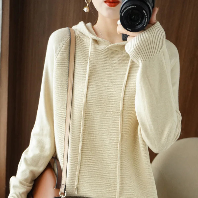 Women's Hooded Sweatshirt - Spring Autumn Casual Hoodie Pullover