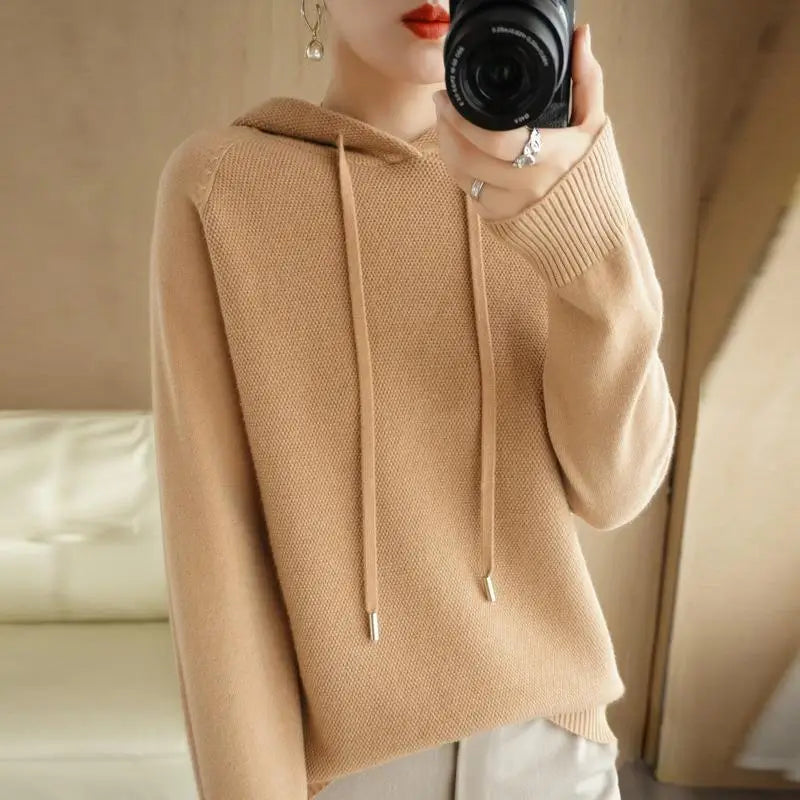 Women's Hooded Sweatshirt - Spring Autumn Casual Hoodie Pullover