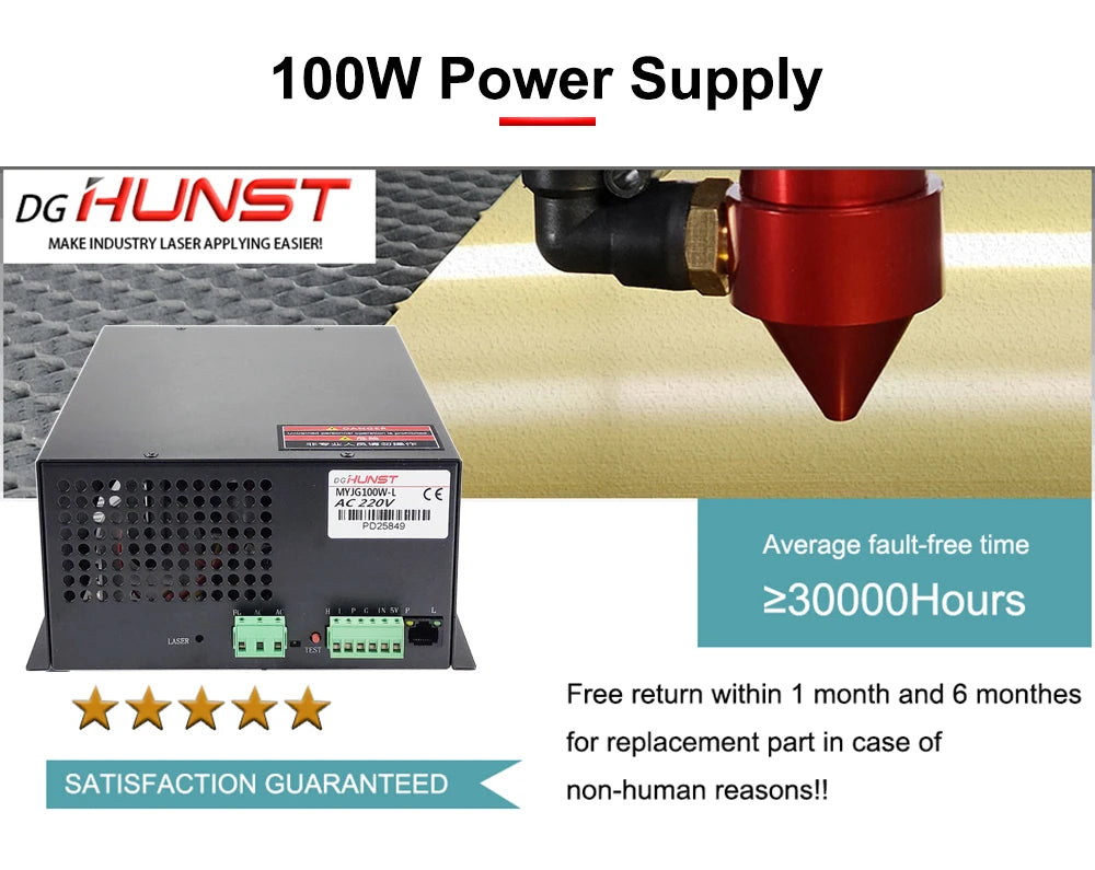 DIGRAY 100W Co2 Laser Power Supply MYJG-100W for 80W 100W Laser Cutting and Engraving Machine