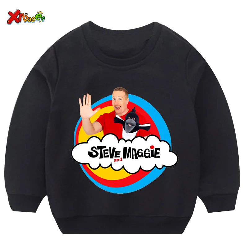 Kids Steve Maggie Sweatshirt - Boys Girls Casual Hoodie Pullover