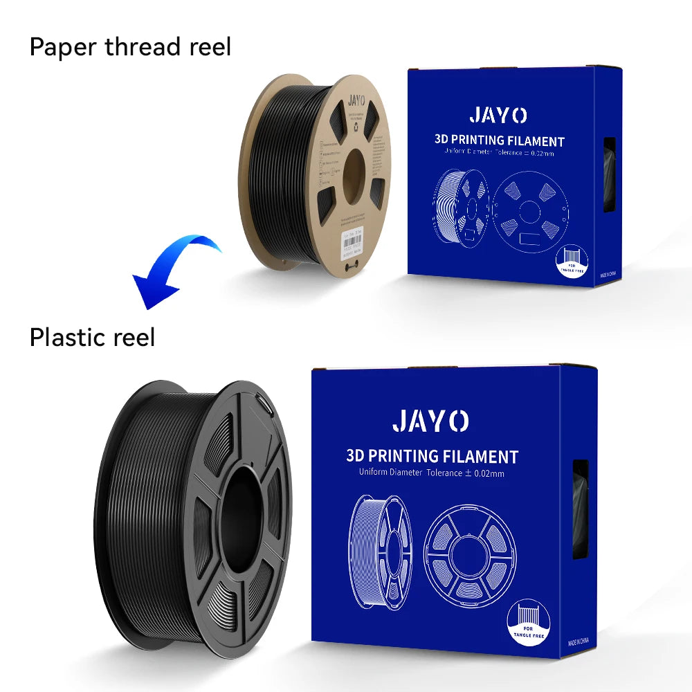 JAYO petg Filament 3d PETG 1.75mm 10Rolls Neatly Wound Toughness no bubbles 3D Printer Filament for FDM Muticolor 1.1KG /roll