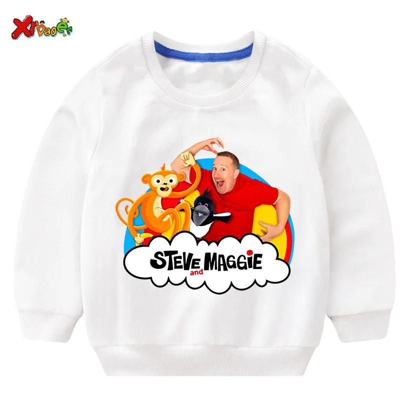 Kids Steve Maggie Sweatshirt - Boys Girls Casual Hoodie Pullover